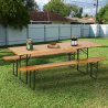 Set van 8 inklapbare biertafels 220x80 cm met 2 banken Oletan Korting
