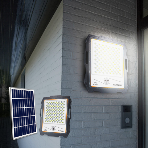 Draagbare LED spot zonne-energie 300W 3000 lumen met afstandbediening Inluminatio L Aanbieding