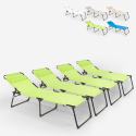 Set van 4 opvouwbare aluminium ligbedden Mauritius Karakteristieken