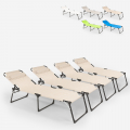 Set van 4 opvouwbare aluminium ligbedden Mauritius Aanbieding