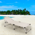 Set van 2 aluminium opvouwbare ligbedden strand tuin Seychelles Aanbod