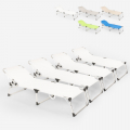 Set van 4 opvouwbare aluminium ligbedden Seychelles Aanbieding