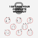 IJzeren kettlebell 8 kg bol met handvat Kotaro Kortingen