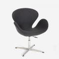 Moderne draaibare design bureaustoel fauteuil in grijze stof Robin Aanbieding