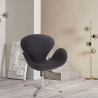 Moderne draaibare design bureaustoel fauteuil in grijze stof Robin Catalogus