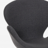 Moderne draaibare design bureaustoel fauteuil in grijze stof Robin Kortingen