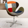 In hoogte verstelbare draaifauteuil in patchworkstijl Stork 