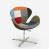 In hoogte verstelbare draaifauteuil in patchworkstijl Stork 