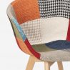 Nordic design patchwork stoel hout en stof keuken bar restaurant PIGEON 