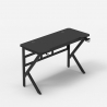 Ergonomisch carbon gaming bureau 120 x 60 cm koptelefoon- en bekerhouders Sportbot 120 Korting