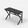 Ergonomisch carbon gaming bureau 120 x 60 cm koptelefoon- en bekerhouders Sportbot 120 Keuze