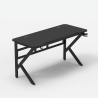 Ergonomisch carbon gaming bureau 160 x 60 cm met koptelefoon- en bekerhouder Sportbot 160 Karakteristieken