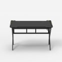 Ergonomisch carbon LED gaming bureau 120 x 60 cm koptelefoon- en bekerhouder Sportbot LED 120 Model