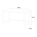 Modern rechthoekig wit houten bureau 120 x 60 cm Bridgewhite 120 