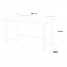 Modern houten bureau 120 x 60 cm rechthoekig wit Bridgewhite 120 
