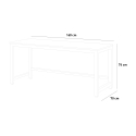 Rechthoekig zwart metalen design bureau 160x70cm Bridgeblack 160 