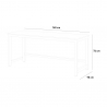 Rechthoekig zwart metalen design bureau 160x70cm Bridgeblack 160 