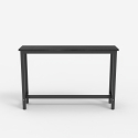 Consoletafel entree meubel 120 x 40 cm hout zwart metaal Welcome Light Dark 