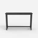 Entreetafel  120x40 cm van hout en zwart metaal Welcome Light Dark 