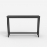 Entreetafel  120x40 cm van hout en zwart metaal Welcome Light Dark 