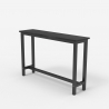 Entreetafel  120x40 cm van hout en zwart metaal Welcome Light Dark 