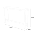 Consoletafel entreemeubel 120 x 40 cm van hout en wit metaal Welcome Light 