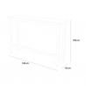Consoletafel entreemeubel 120 x 40 cm van hout en wit metaal Welcome Light 