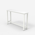 Consoletafel entreemeubel 120 x 40 cm van hout en wit metaal Welcome Light 