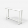 Consoletafel entreemeubel 120 x 40 cm van hout en wit metaal Welcome Light 