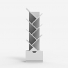 Modern ontwerp boekenkast met 8 planken en lade Treebook 120 Afmetingen