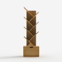 Modern ontwerp boekenkast met 8 planken en lade Treebook 120 