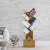 Modern ontwerp boekenkast met 8 planken en lade Treebook 120 
