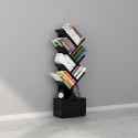 Modern ontwerp boekenkast 8 planken met lade voor kantoor woonkamer Treebook 120 