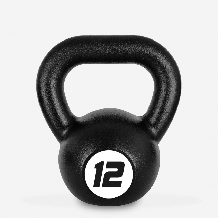 IJzeren kettlebell 12 kg bol met handvat Kotaro Aanbieding IJzeren kettlebell 12 kg bol met handvat Kotaro Aanbieding