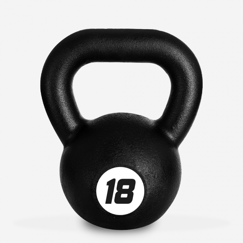 IJzeren kettlebell 18 kg bol met handvat voor cross training en fitness Kotaro Aanbieding IJzeren kettlebell 18 kg bol met handvat voor cross training en fitness Kotaro Aanbieding