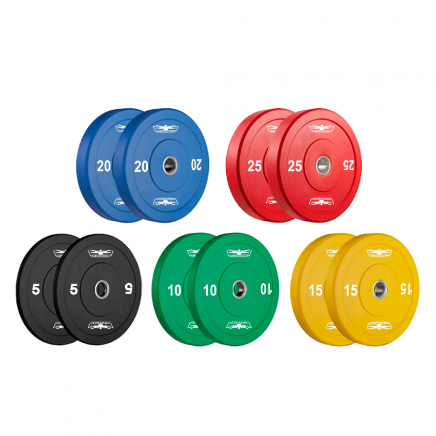 Set olympische schijven 2 x 5 10 15 20 25 kg van rubber en staal 50 mm Titan Aanbieding Set olympische schijven 2 x 5 10 15 20 25 kg van rubber en staal 50 mm Titan Aanbieding