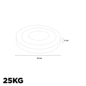 Set olympische schijven 2 x 5 10 15 20 25 kg van rubber en staal 50 mm Titan Prijs