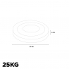 2 x 25 kg Olympische kunststof en stalen schijven 50 mm Hanzo Kortingen