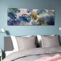 Exotische bladerenschilderij bij hand foto op canvas 140 x 45 cm Jungle Aanbieding