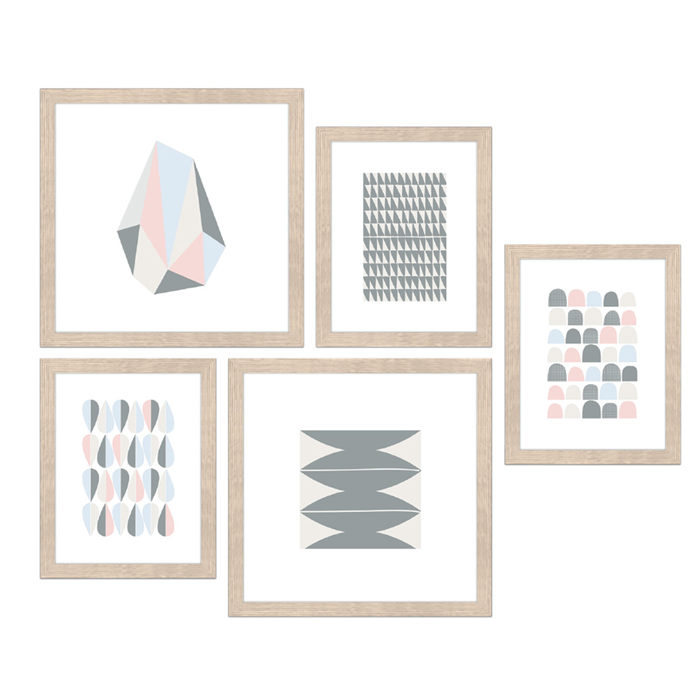 Wat dan ook Medisch wangedrag Afsnijden Frame Origami set van 5 schilderijen in oosterse stijl ingelijste  collageprints