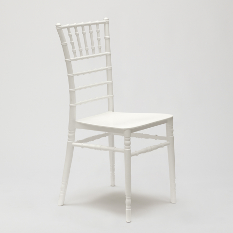 Witte stoel Vintage stijl voor Catering cafè Restaurants en Keukens Chiavarina