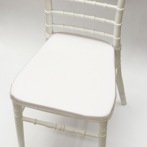 Set van 4 witte anti-slip gewatteerde kussens Chiavarina en Napoleon stoelen Aanbieding