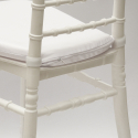 Set van 4 witte anti-slip gewatteerde kussens Chiavarina en Napoleon stoelen Verkoop