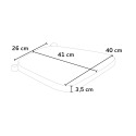 Set van 4 wit gewatteerde antislip stoelkussens voor Chiavarina en Napoleon Korting