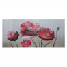 Bloemenschilderij bij hand op canvas 110 x 50 cm Papaveri Verkoop