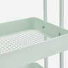 Metalen keukentrolley met 3 planken en wielen Sall 