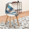 Nordic design patchwork stoel Robin Afmetingen