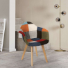 Scandinavisch design patchwork fauteuil Herion Korting