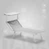 Professionele strandligstoel Italia uit aluminium 