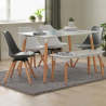Rechthoekige design eettafel van hout 120x80 cm Corn Verkoop